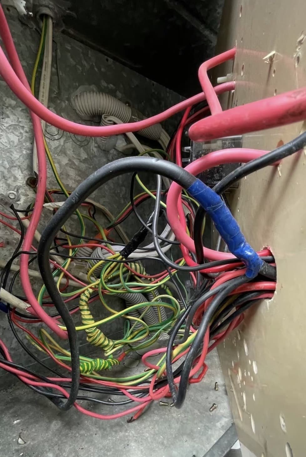 Switchboard upgrade wiring and safety hardware