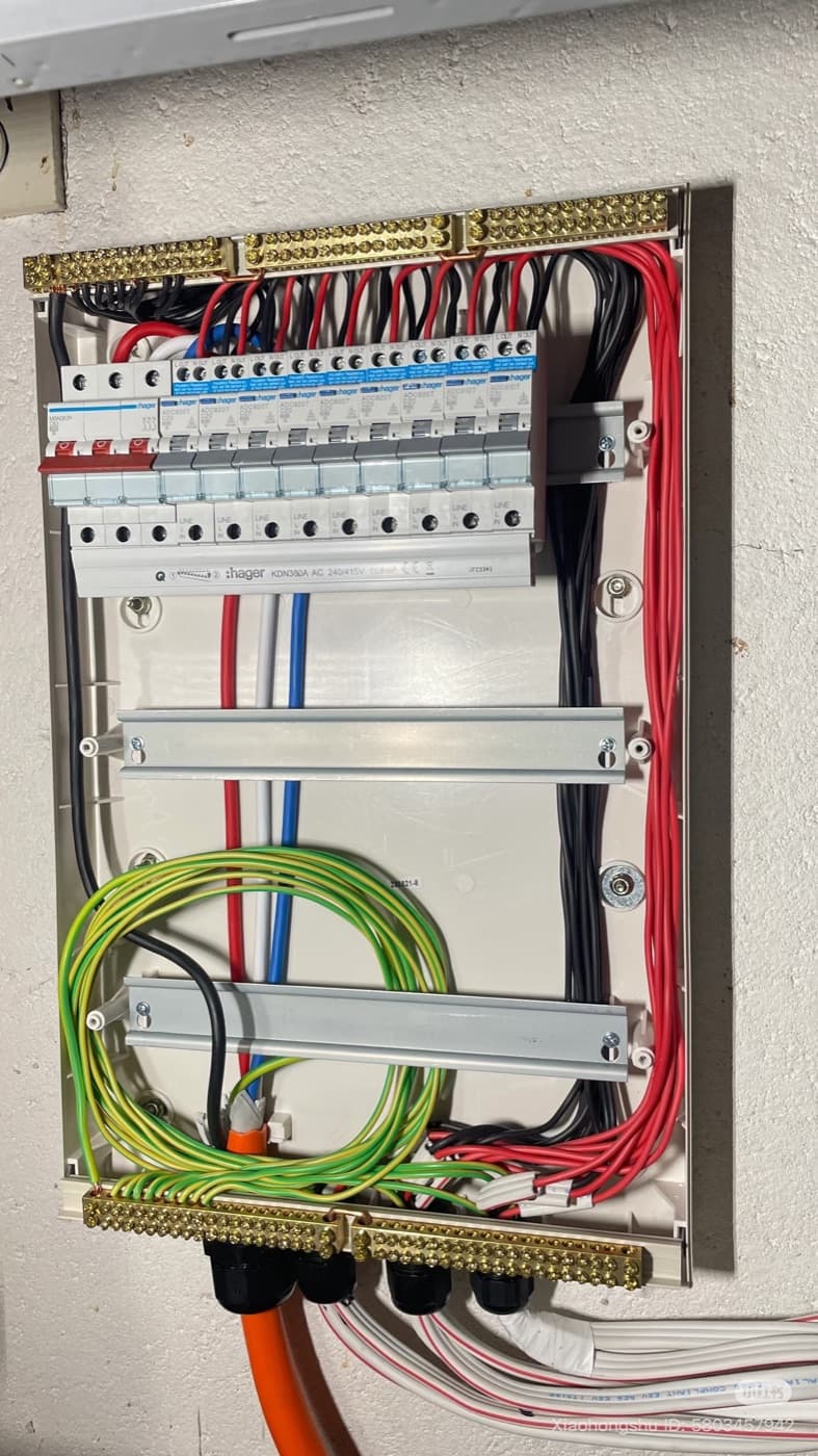 Commercial shop switchboard installation with organised wiring in Brisbane