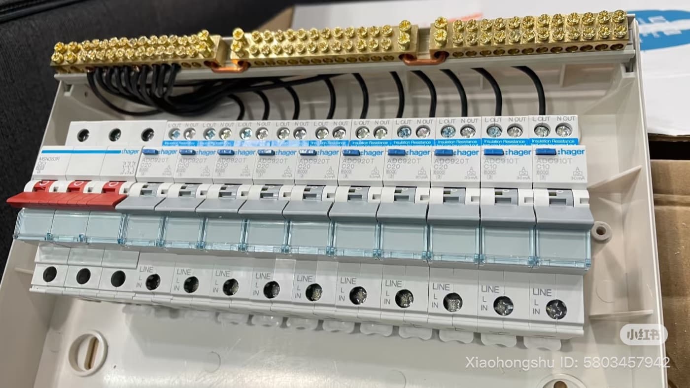 Commercial switchboard circuit protection detail for a Brisbane shop